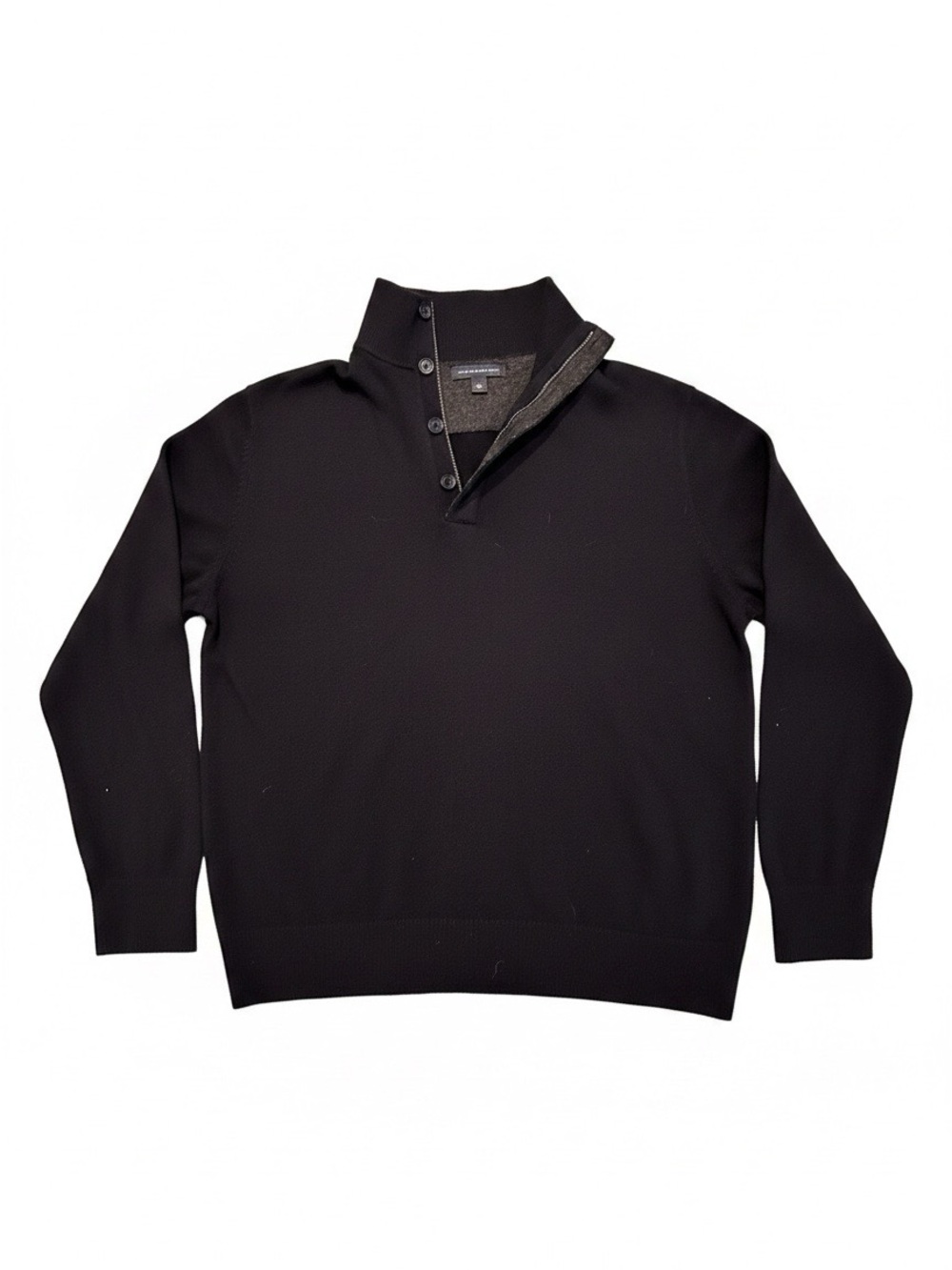 Banana Republic Men's Black Zip-Up Sweater - Picture 2 of 7